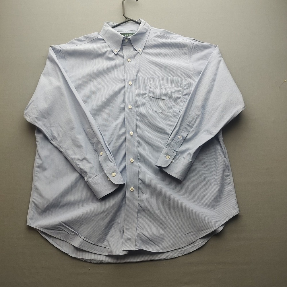 Ralph Lauren Button-Up Shirt Classic Fit Non -Iron Men's Blue  17‎  32-33
